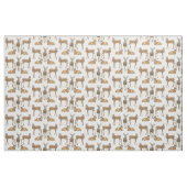 Tissu de famille de cerfs communs coupé la queue (Fat Quarter)