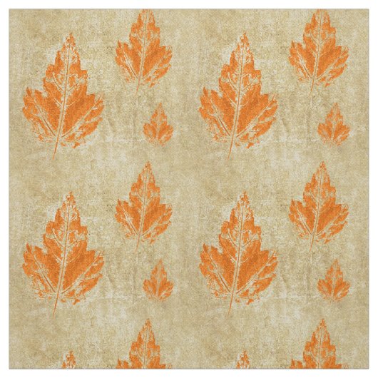 Tissu de feuille orange rustique (Échantillon)