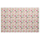 Tissu de Feuilles et de fleurs tropicaux (Fat Quarter)