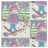 Tissu de fille de ski (Fermer)