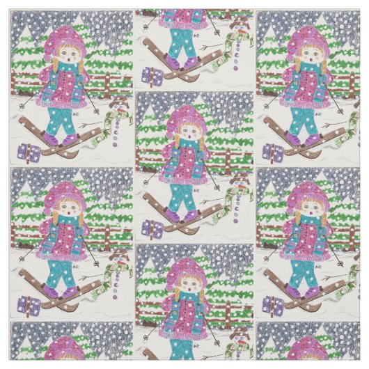 Tissu de fille de ski (Échantillon)