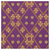 Tissu de Fleur de Lis Designer de pourpre royal (Fermer)