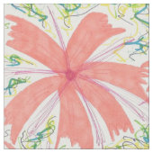 Tissu de fleur d'éclatement tropical (Fermer)
