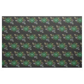 Tissu de fleur fractal vert (Fat Quarter)