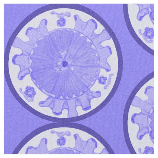 Tissu de fleur passion fleuri bleu périphérique (Fermer)