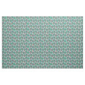 Tissu de fleurs Beagles - Turquoise (Yard)