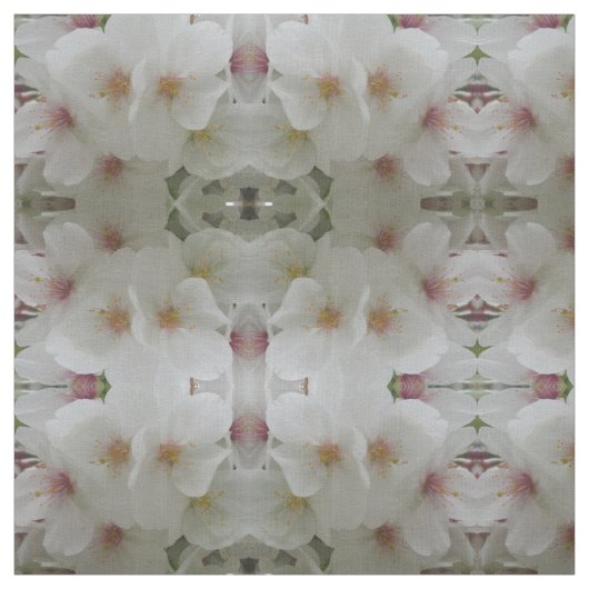 Tissu de fleurs blanches (Échantillon)