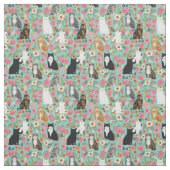 Tissu de fleurs de chats (Échantillon)
