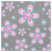 tissu de fleurs et d'étoiles (Échantillon)