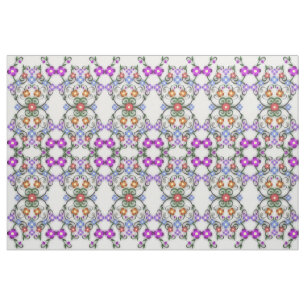 tissu de fleurs ornementales