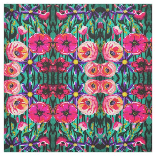 Tissu de fleurs vivides (Échantillon)