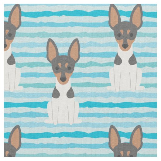 Tissu de Fox Terrier de jouet par la cour (Fermer)