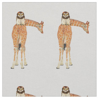 Tissu de girafe et de hibou