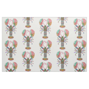 Tissu de homard rouge du Maine coloré