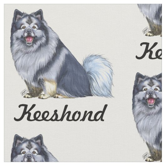tissu de keeshond (Fermer)