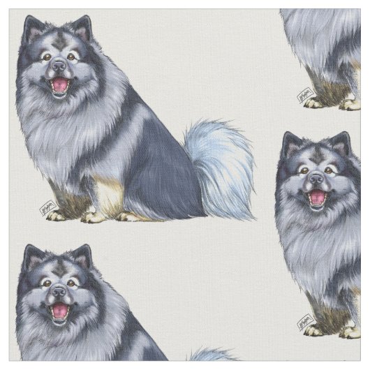 tissu de keeshond (Fermer)