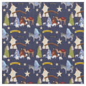 Tissu de la Nativité sur bleu foncé (Fermer)