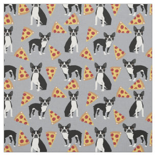 Tissu de la pizza de Boston Terriers