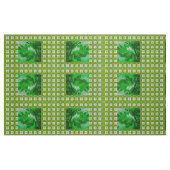 Tissu de la Queue Green Check (Fat Quarter)