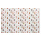 Tissu de Lapin Mignon et Points Roses au Yard (Fat Quarter)