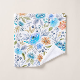 Tissu de lavage de bouquet floral d'aquarelle