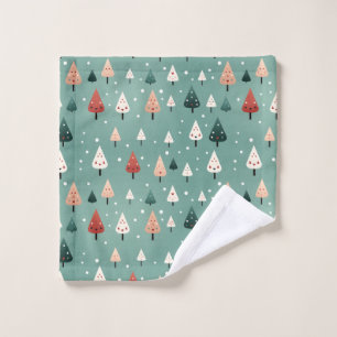 Tissu de lavage de la forêt hivernale neigeuse