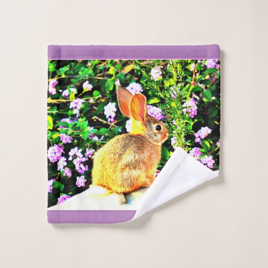 Tissu de lavage de lapin de Pâques (Gant de toilette)