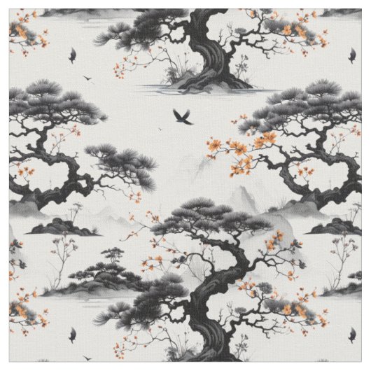 Tissu de lavage d'encre de l'Asie de l'Est (Fermer)