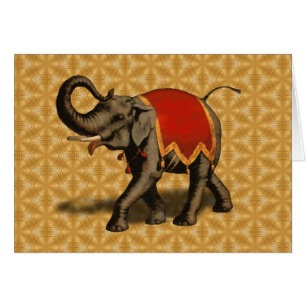 Tissu de l'éléphant d'Asie w/Red