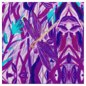 Tissu de libellule de lavande (Fermer)