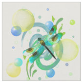 Tissu de libellule de vert bleu (Fermer)