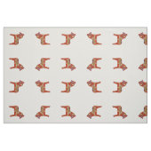 Tissu de lin rouge Cheval (Fat Quarter)