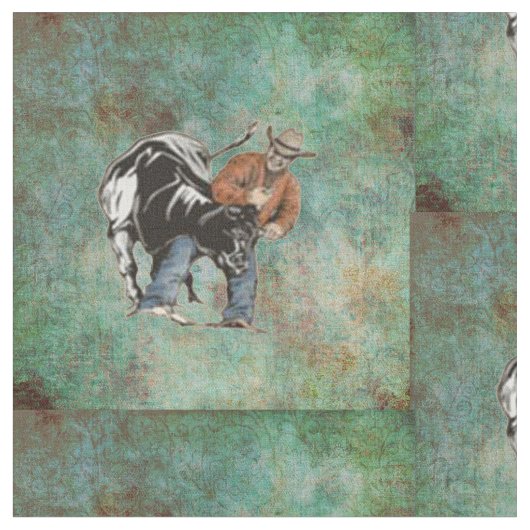 Tissu de lutte d'impression de rodéo de boeuf (Fermer)