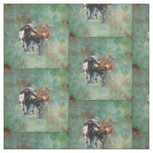 Tissu de lutte d'impression de rodéo de boeuf (Échantillon)