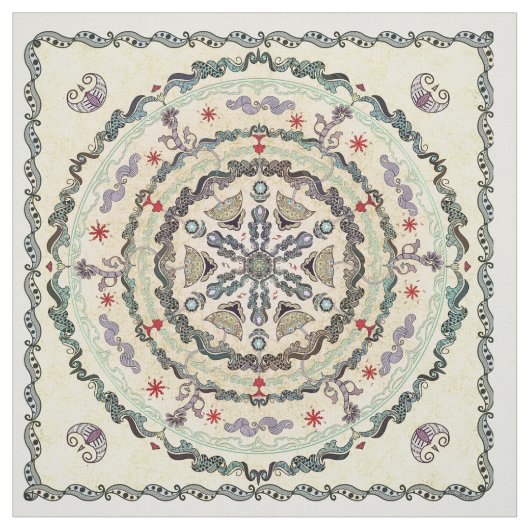 Tissu de mandala de style de henné (Échantillon)