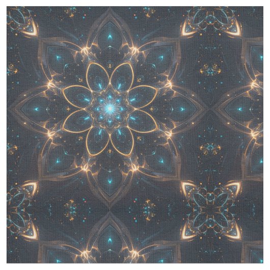 Tissu de mandala électrique (Fermer)