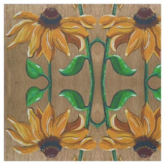 Tissu de marguerite jaune (Échantillon)