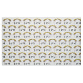 Tissu de mariage floral personnalisé avec monogram (Fat Quarter)