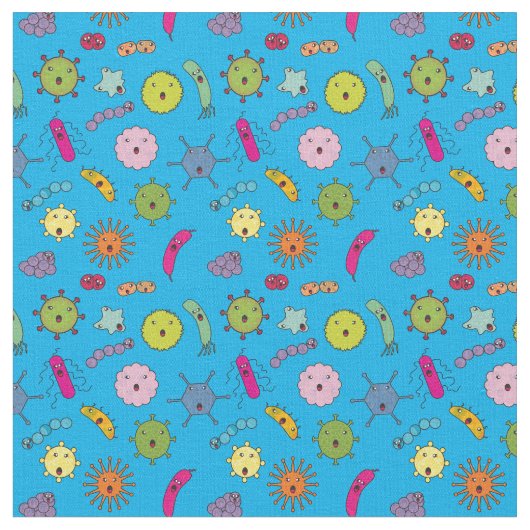 Tissu De mignons Germes de dessin (Fermer)