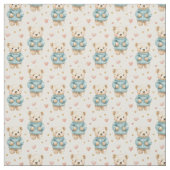 Tissu De mignons Nounours en Sweaters Bleus (Échantillon)