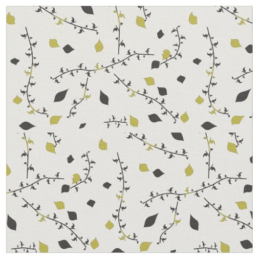 tissu de mode blanc vert art feuille (Fermer)