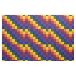 Tissu de Motif arc-en-ciel À damiers géométriqu