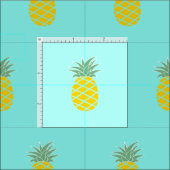Tissu de motif d'ananas (Carreau)