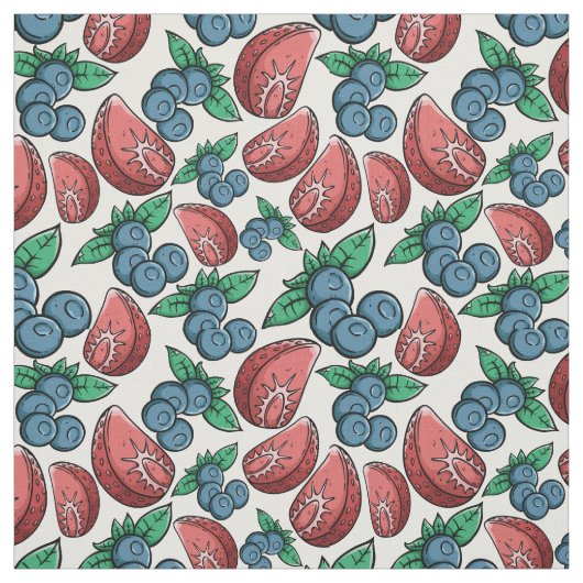 Tissu de motif de baies (Échantillon)