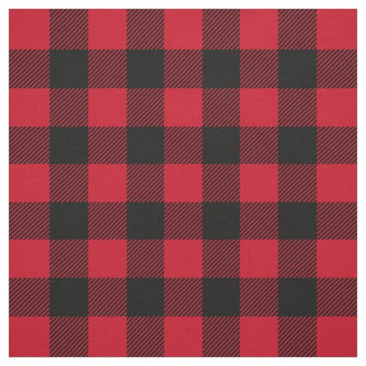 Tissu de Motif de bison de bison noir rouge (Échantillon)
