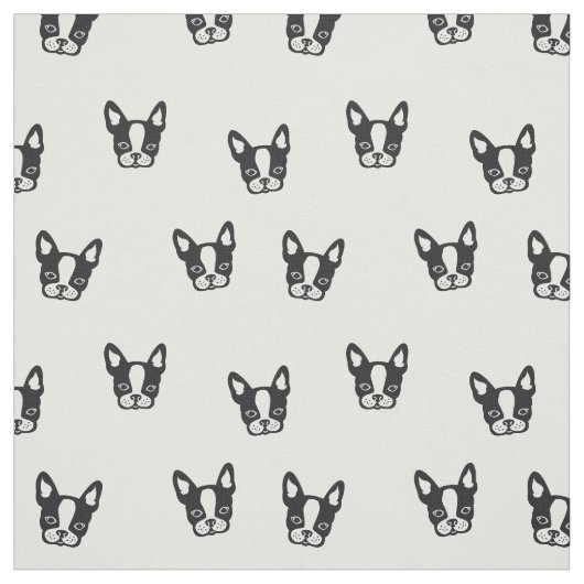 Tissu de motif de bouledogue français (Échantillon)