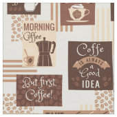 Tissu de motif de café (Fermer)