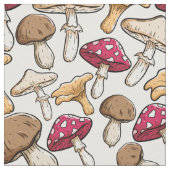 Tissu de motif de champignon (Fermer)