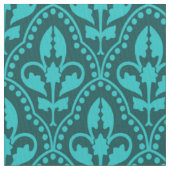 Tissu de motif de damassé de turquoise (fermé)