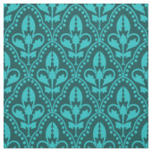 Tissu de motif de damassé de turquoise (Échantillon)